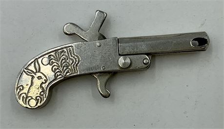 Working 1930s Austrian Berloque Miniature 2mm Pinfire Pistol, For Blanks