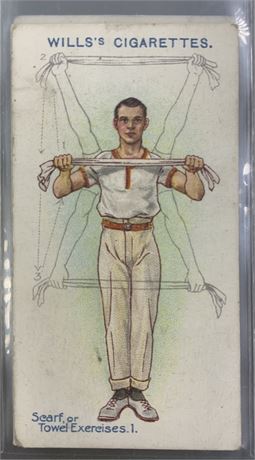 Complete Set 1914 Will’s Cigarettes 50 Physical Culture Advertising Trade Cards
