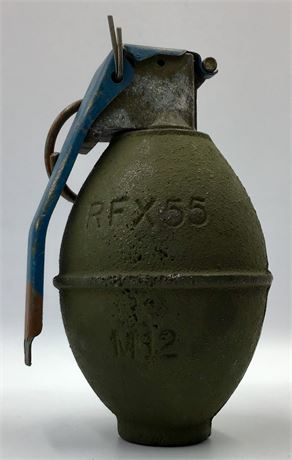 1 INERT Korean War M12 Lemon Hand Grenade, Decommissioned War Weaponry