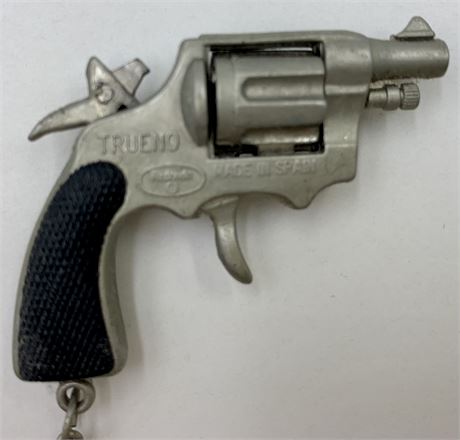 Vintage Trueno Redondo Mechanical Revolver Key Chain, Spain