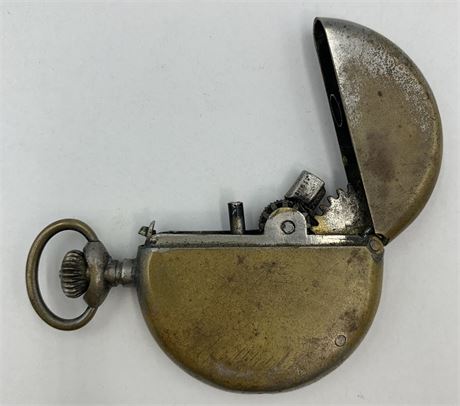 Unusual Antique Pocket Watch Shaped Cigar, Cigarette, Lighter