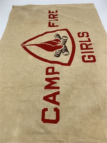 Cool Vintage Camp Fire Girls Defiance Cotton Bunting Flag