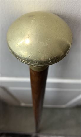 Antique Brass Knob Hidden Navigational Compass Walking Stick