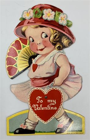 Stand Up 1920s-30s Mechanical Vintage German Paper Valentine