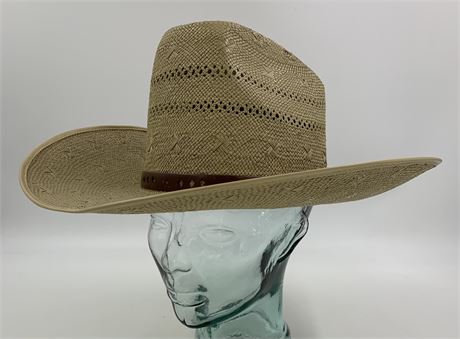 Woven Western Large Brimmed Cowboy Sun Hat, Medium