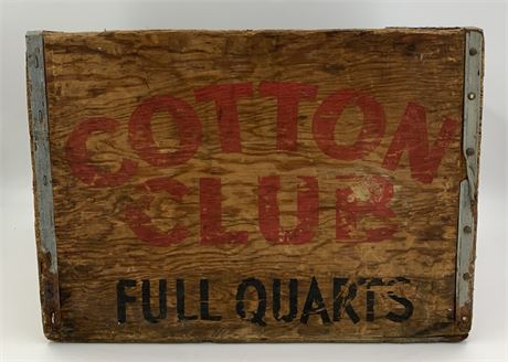 Vintage Cotton Club Cleveland OHIO Cocktail Bar Bottle Storage Crate