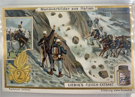 1912 “Manoverbilder aus Italien” Liebig Bouillon Antique Trade Card Set