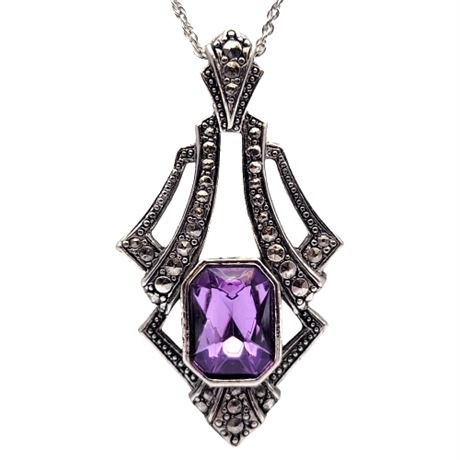Vintage Avon Art Deco Style Pendant Necklace
