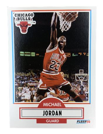 1990 Fleer Michael Jordan 27 Guard Chicago Bulls Basketball Trade Card