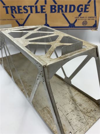 Louis Marx & Co Trestle Bridge 18” x 6 1/2” Metal Toy