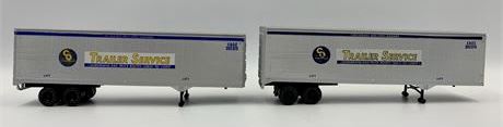 Athearn HO Box of 2 C & O Piggy Back Van Train Car