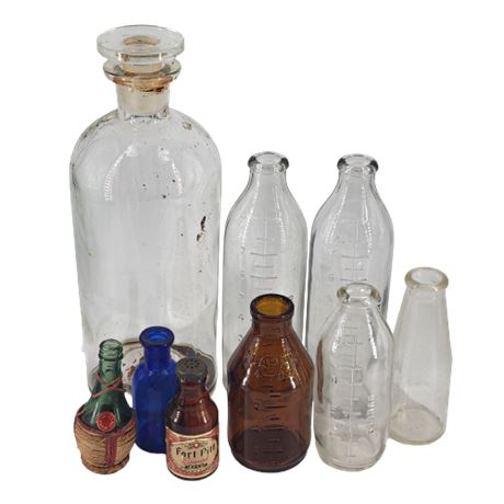 Vintage Glass Bottle Lot