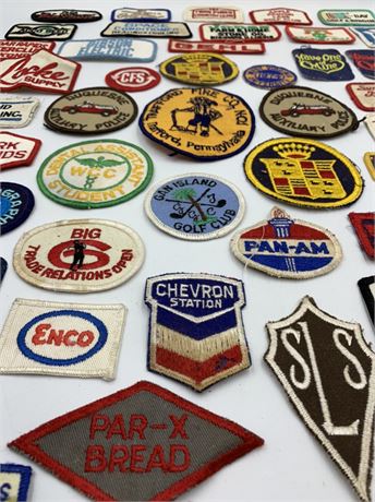 Lot of 49 1970s era Gas & Oil, Farm, Automotive, Industrial, Garment Patches