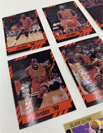 8 pc 1990s Michael Jordan Basketball Trade Cards