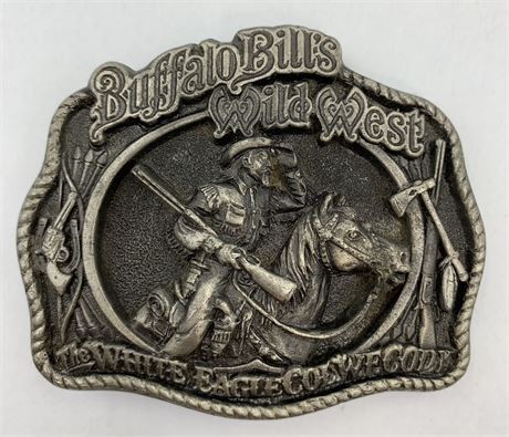 Vintage 1995 Great American Buckle Co Buffalo Bills Wild West Belt Buckle