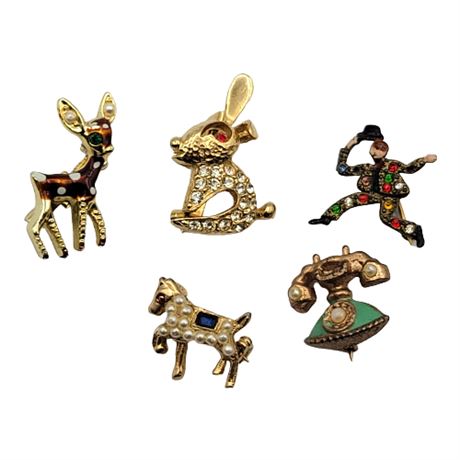 Vintage Brooch Collection: Miniatures
