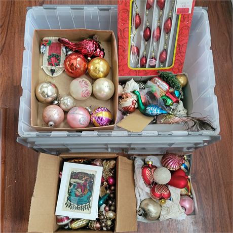 Large Christmas Ornament Lot