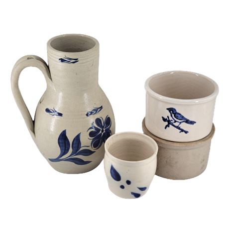 Williamsburg Pottery Pitcher / Pottery Jars & Cup