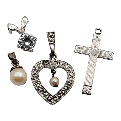 Small Sterling Silver & Pearl Charms Collection