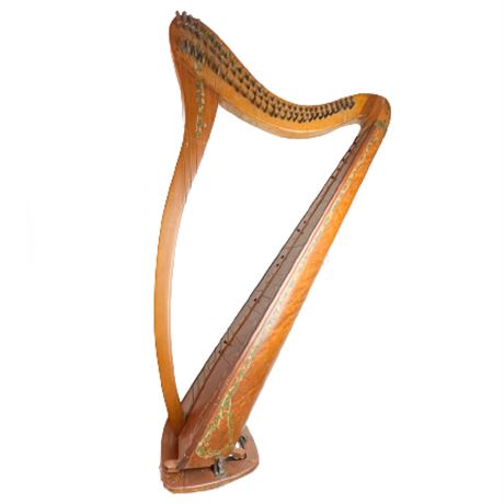 Early 20th Century Clark Irish Harp