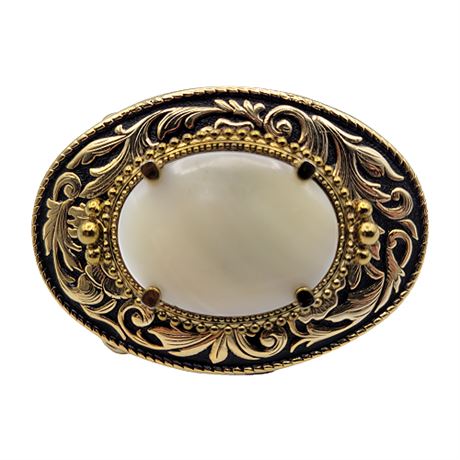 Vintage Agate Stone Belt Buckle