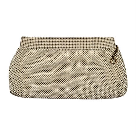 Vintage Whiting & David Ivory Metal Mesh Clutch Purse