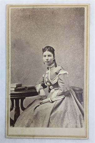9 1860s era Ladies Carte de Visite Photographs, NY, OH, PA, NH & MI