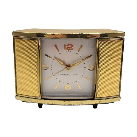 Vintage Westclox Sliding Door Travel Alarm Clock