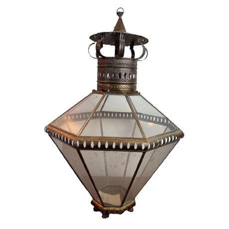 Vintage Spanish Glass Lantern
