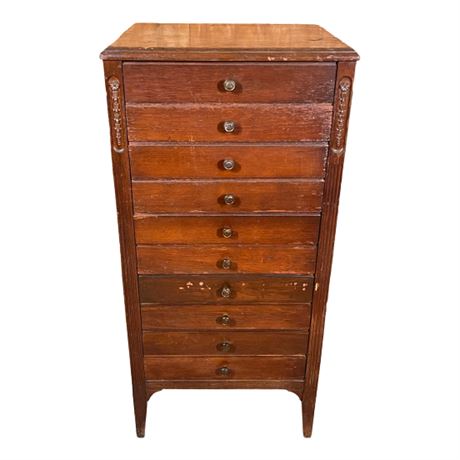 Vintage Mahogany Music Cabinet