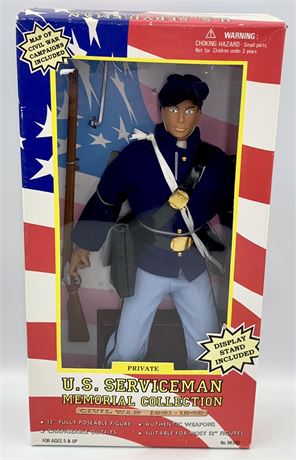 1996 NOS US Serviceman Civil War 12” Posable Private Union Soldier Action Figure