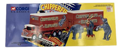 NOS CORGI Circus Foden S21 Lorry & Trailer, Elephants & Rider Metal Toys