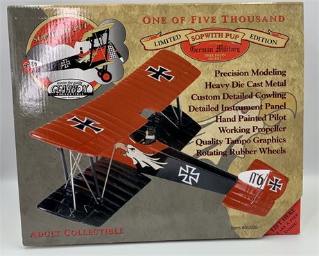 NOS 1917 German Sopwith Pup Limited Edition Model Die-cast Military Biplane