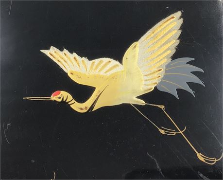 1959 US Soldier ASCOM Korea Black Lacquer Heron Photograph Album, with Photos