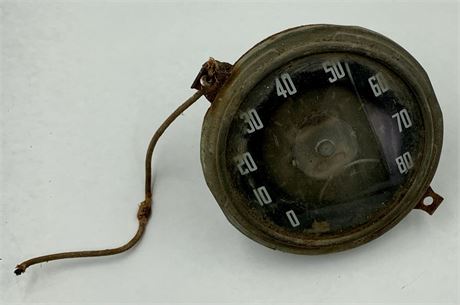 Vintage Art Deco Rat Rod Hotrod 80 mph Dash Speedometer Gauge