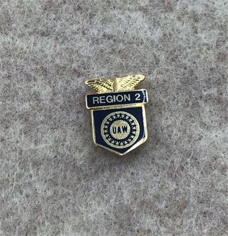 5 NOS Mid Century United Auto Workers Region 2 Eagle Lapel, Tie or Hat Pin