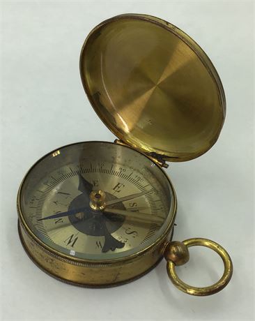 Working Antique Made in France Navigational Pocket Watch Shaped Compass