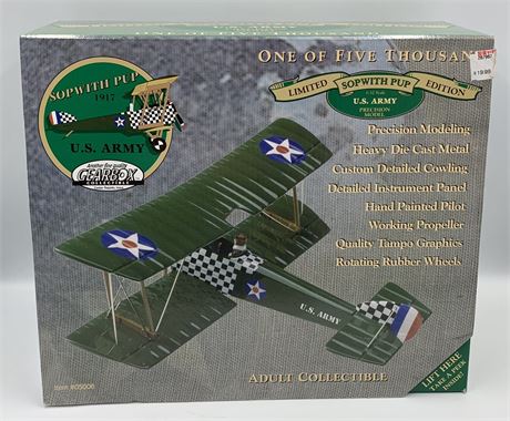 NOS 1917 US Army Sopwith Pup Limited Edition Model Die-cast Military