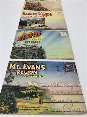 4  Vintage US States Colorado Travel Souvenir Tourist Postcard  Books