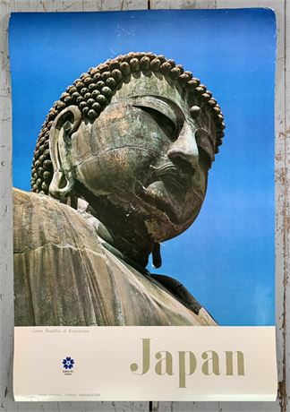 1970 Japanese Osaka Expo “Great Buddha of Kamakura” Travel Poster