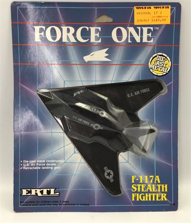 NOS ERTL F-117A Stealth Die-Cast Metal US Air Force Fighter Plane