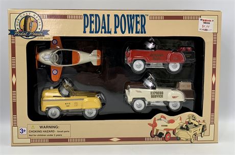 NOS 1:10 Scale 4 pack Pedal Power Mini Pedal Car Collectibles