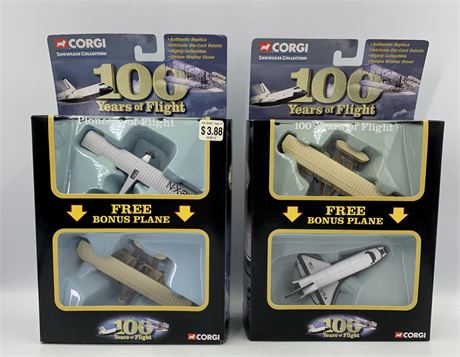2 Boxes NOS Corgi 100 years of Flight Die-Cast Airplanes