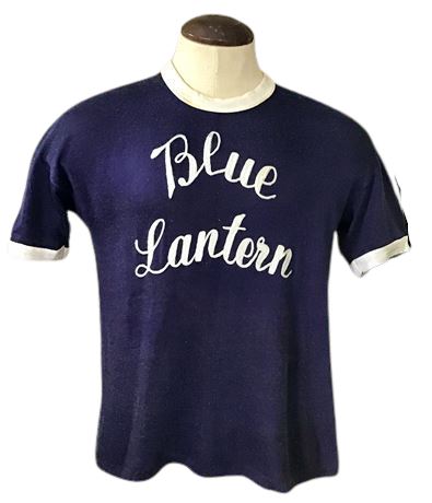 2 pc 1940s Blue Lantern Men’s Basketball T-Shirt Sports Uniform