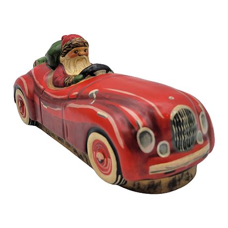 Vaillancourt Folk Art Santa in Red Jaguar #807