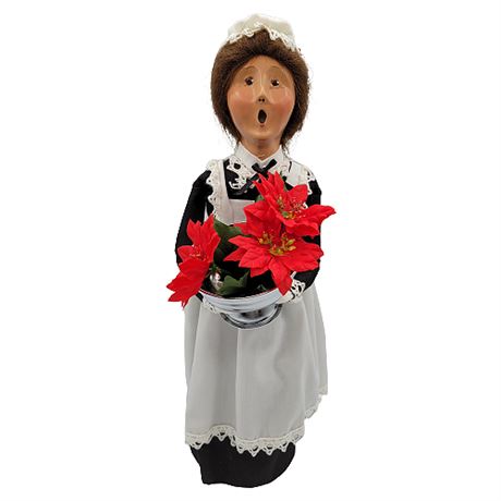1999 Byers' Choice "The Carolers" Maid w/ Poinsettias