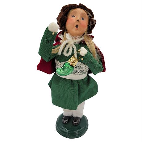 1999 Byers' Choice "The Carolers" Girl w/ Pickle Ornament