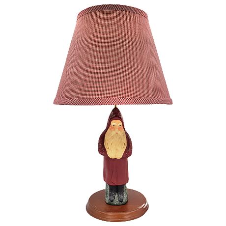 Walnut Ridge Collectibles Hand-Painted Chalkware Santa Lamp