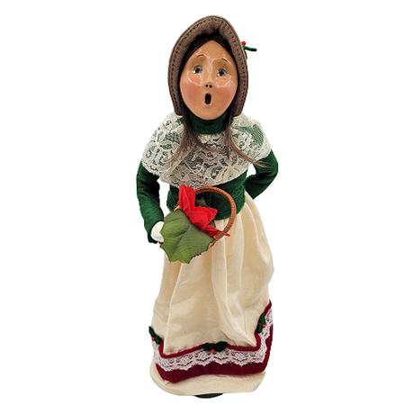 1996 Byers' Choice "The Carolers" Limited Edition Girl w/ Poinsettia