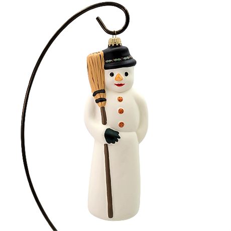 Vaillancourt Folk Art German Glass Ornament: American Snowman #OR133